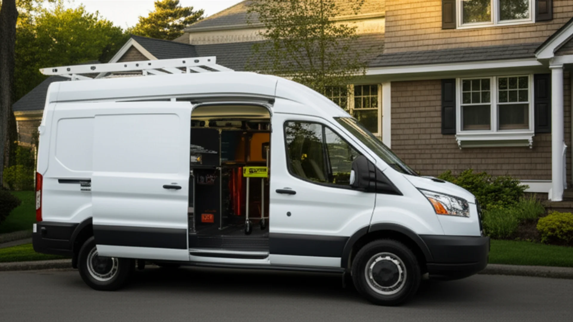 Professional appliance repair service van